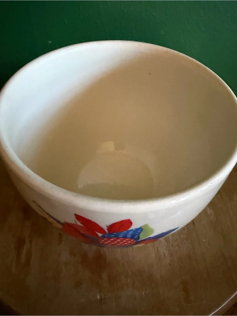 Universal Potteries Calico Fruit Vintage White Stoneware Bowl